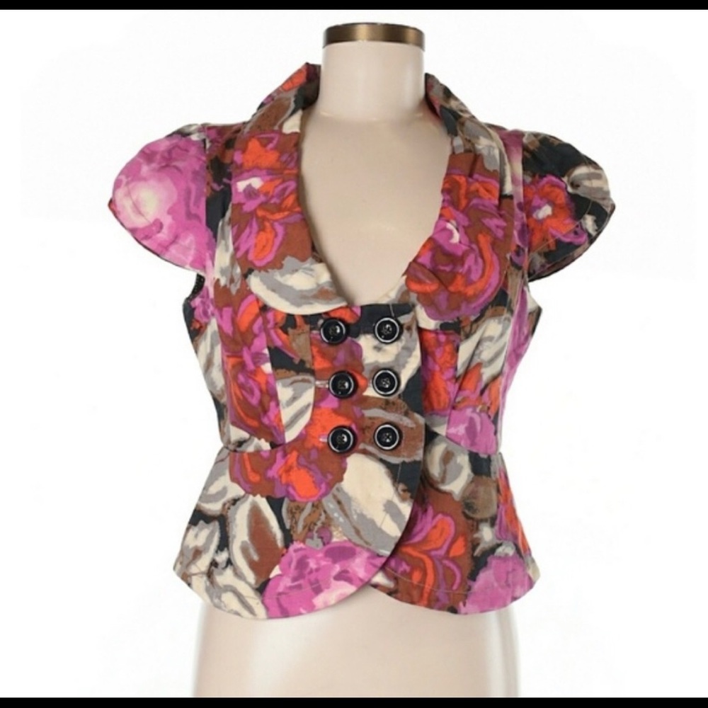 Anthropologie Elevenses Floral blouse 2